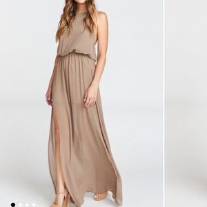 Show Me Your Mumu Heather Halter Dune Chiffon